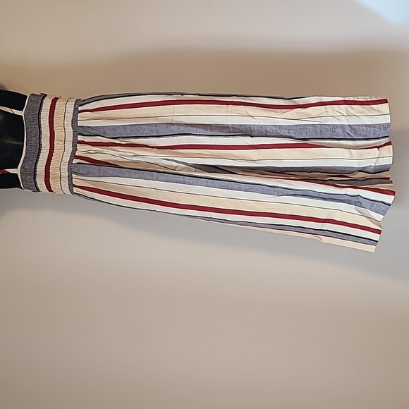 Sweet Rain straip Jumpsuit romper S  oficce work fall summer casual calf length - Picture 4 of 9